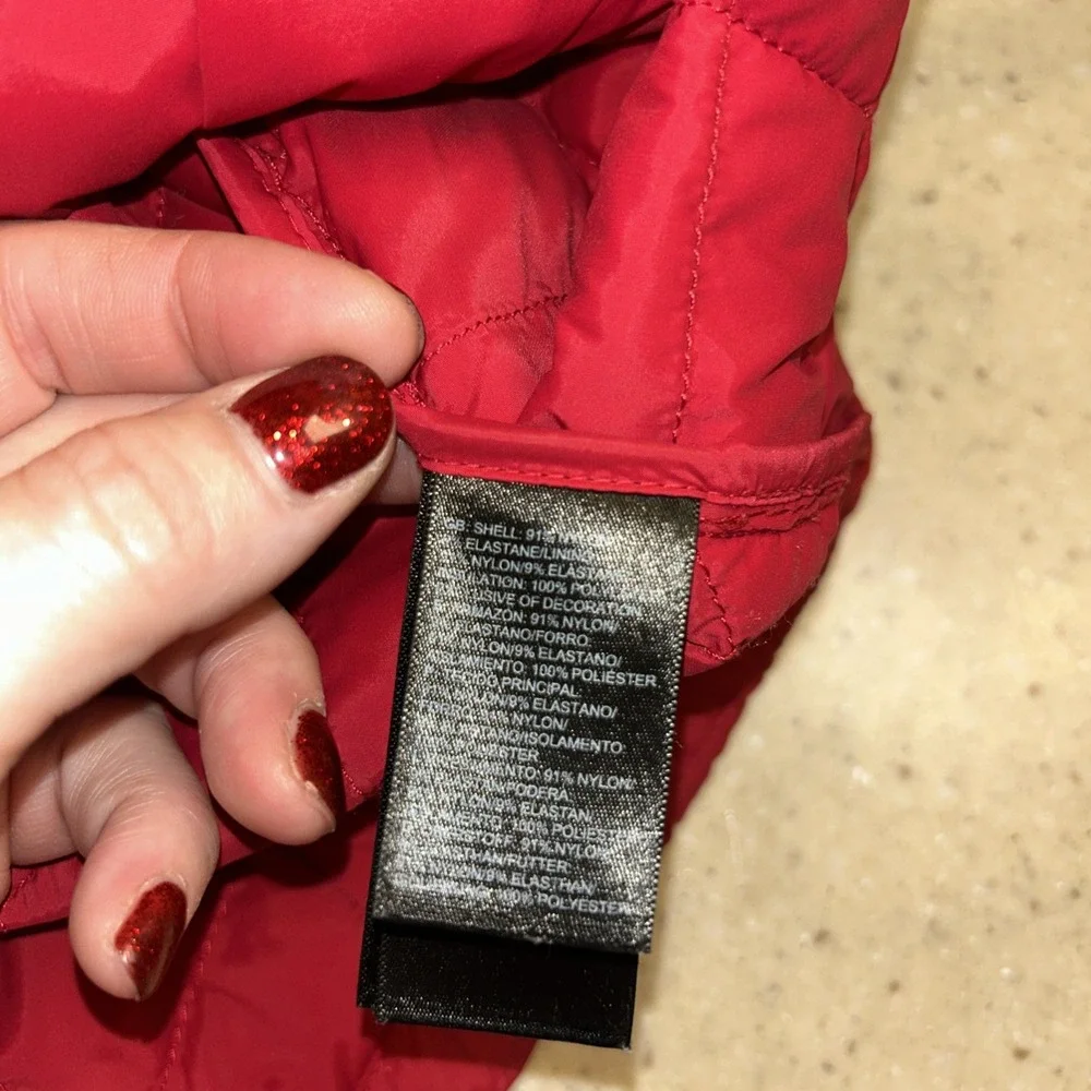 THE NORTH FACE THERMOBALL Men‎ Quilted Jacket Size XL/TG Insulated Red Nylon